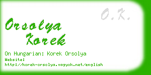 orsolya korek business card